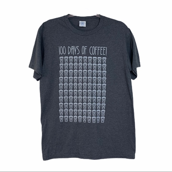 "100 Days Of Coffee" Graphic Shirt - Picture 1 of 4